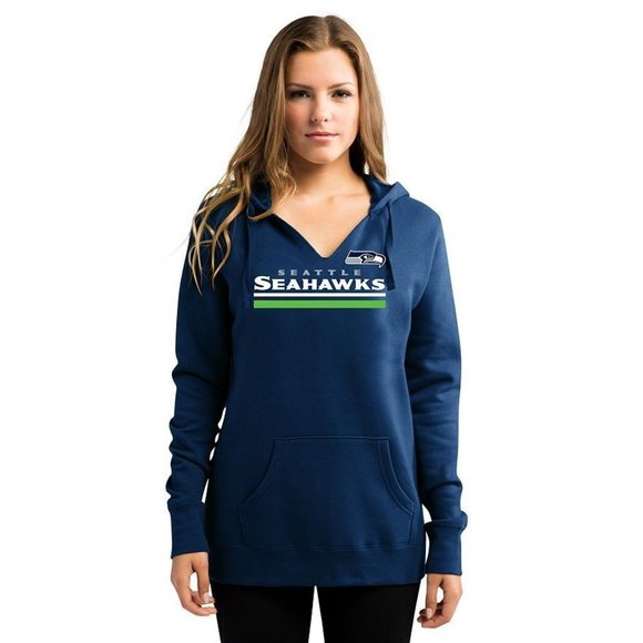 NEW! Majestic Seattle SEAHAWKS NFL Self Determination Hoodie Women's Small - Picture 1 of 1